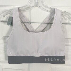 NWOT Under Armour Women's Mid Impact Crossback Sports Bra White- M